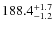 $\rm 188.4^{+ 1.7}_{- 1.2}$