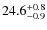 $\rm 24.6^{+ 0.8}_{- 0.9}$