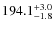 $\rm 194.1^{+ 3.0}_{- 1.8}$