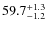 $\rm 59.7^{+ 1.3}_{- 1.2}$
