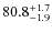 $\rm 80.8^{+ 1.7}_{- 1.9}$