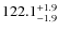 $\rm 122.1^{+ 1.9}_{- 1.9}$