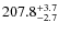 $\rm 207.8^{+ 3.7}_{- 2.7}$