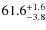$\rm 61.6^{+ 1.6}_{- 3.8}$