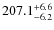 $\rm 207.1^{+ 6.6}_{- 6.2}$