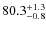 $\rm 80.3^{+ 1.3}_{- 0.8}$