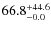 $\rm 66.8^{+ 44.6}_{- 0.0}$
