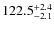$\rm 122.5^{+ 2.4}_{- 2.1}$