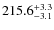 $\rm 215.6^{+ 3.3}_{- 3.1}$