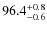 $\rm 96.4^{+ 0.8}_{- 0.6}$