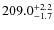 $\rm 209.0^{+ 2.2}_{- 1.7}$