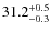 $\rm 31.2^{+ 0.5}_{- 0.3}$