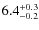 $\rm 6.4^{+ 0.3}_{- 0.2}$
