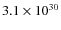 $3.1 \times 10^{30}$