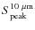 $S_{\rm peak}^{10~\mu{\rm m}}$