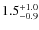 $\rm 1.5^{+ 1.0}_{- 0.9}$