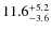 $\rm 11.6^{+ 5.2}_{- 3.6}$