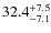 $\rm 32.4^{+ 7.5}_{- 7.1}$