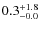 $\rm0.3^{+ 1.8}_{- 0.0}$