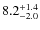 $\rm 8.2^{+ 1.4}_{- 2.0}$