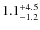 $\rm 1.1^{+ 4.5}_{- 1.2}$
