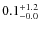 $\rm0.1^{+ 1.2}_{- 0.0}$