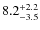 $\rm 8.2^{+ 2.2}_{- 3.5}$