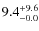 $\rm 9.4^{+ 9.6}_{- 0.0}$