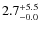 $\rm 2.7^{+ 5.5}_{- 0.0}$