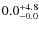 $\rm0.0^{+ 4.8}_{- 0.0}$