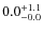 $\rm0.0^{+ 1.1}_{- 0.0}$