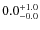 $\rm0.0^{+ 1.0}_{- 0.0}$