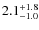 $\rm 2.1^{+ 1.8}_{- 1.0}$
