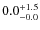 $\rm0.0^{+ 1.5}_{- 0.0}$