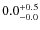 $\rm0.0^{+ 0.5}_{- 0.0}$