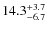 $\rm 14.3^{+ 3.7}_{- 6.7}$
