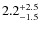 $\rm 2.2^{+ 2.5}_{- 1.5}$
