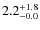 $\rm 2.2^{+ 1.8}_{- 0.0}$
