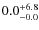 $\rm0.0^{+ 6.8}_{- 0.0}$