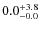 $\rm0.0^{+ 3.8}_{- 0.0}$