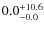 $\rm0.0^{+ 10.6}_{- 0.0}$