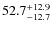 $\rm 52.7^{+ 12.9}_{- 12.7}$