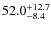 $\rm 52.0^{+ 12.7}_{- 8.4}$