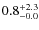 $\rm0.8^{+ 2.3}_{- 0.0}$