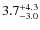 $\rm 3.7^{+ 4.3}_{- 3.0}$