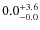 $\rm0.0^{+ 3.6}_{- 0.0}$