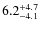$\rm 6.2^{+ 4.7}_{- 4.1}$