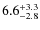 $\rm 6.6^{+ 3.3}_{- 2.8}$