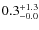 $\rm0.3^{+ 1.3}_{- 0.0}$