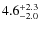 $\rm 4.6^{+ 2.3}_{- 2.0}$